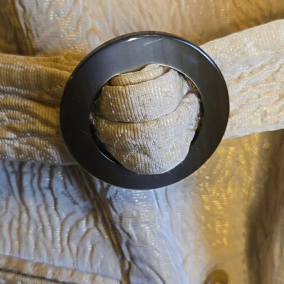 Jones N.Y.-Cream textured short cream jkt with belt Sz L - Picture 9 of 12